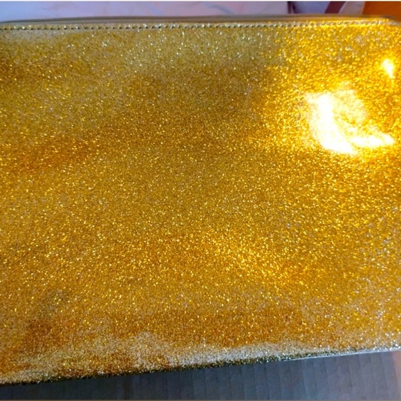KATE SPADE Gold Glitter Pouch, EUC - Picture 6 of 6